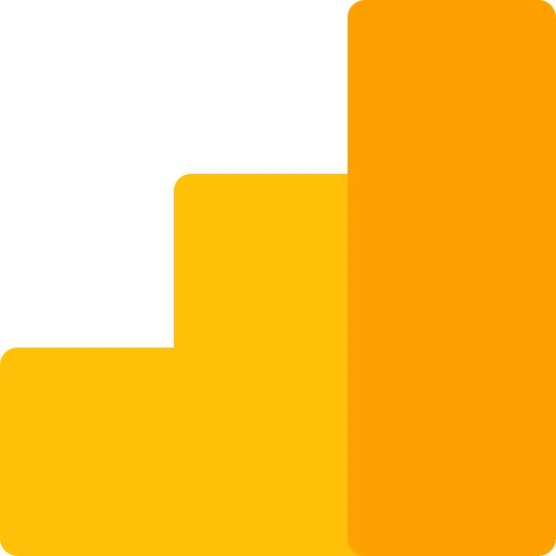 a stair in orange and yellow color logo of Google Analytics