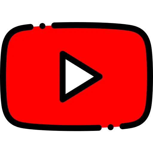 a red YouTube play button with a white arrow in middle for digital marketing services