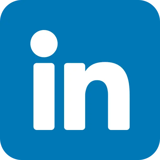 the LinkedIn logo in a blue circle which is used for Social Media Marketing